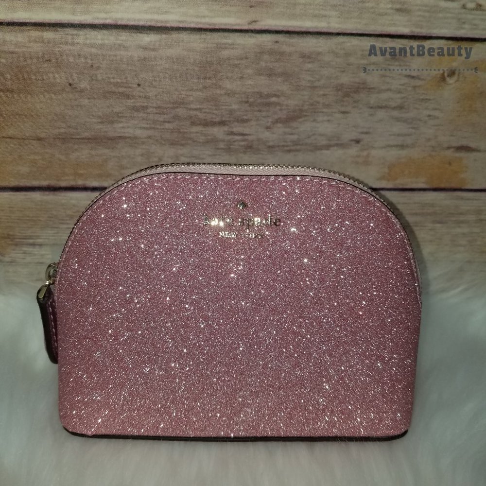 Kate Spade Small Lola Cosmetic Dome Rose PInk New - Picture 4 of 11